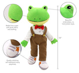 Sharewood Forest Friends 14 Inch Rag Doll Freddy the Frog - OrangeOnions Wholesale