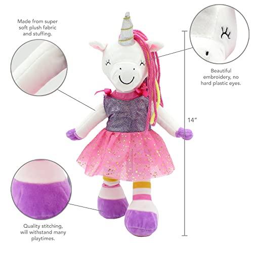 Sharewood Forest Friends 14 Inch Rag Doll Piper the Unicorn - OrangeOnions Wholesale