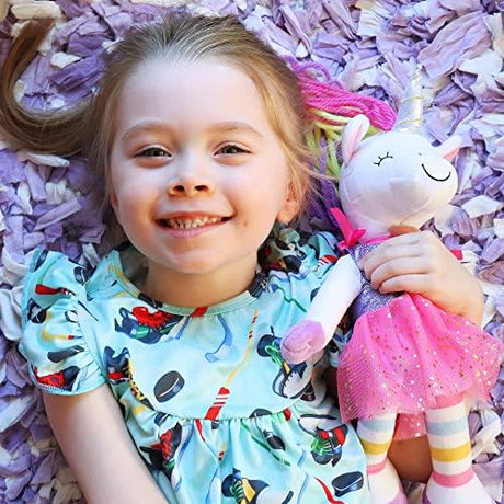Sharewood Forest Friends 14 Inch Rag Doll Piper the Unicorn - OrangeOnions Wholesale