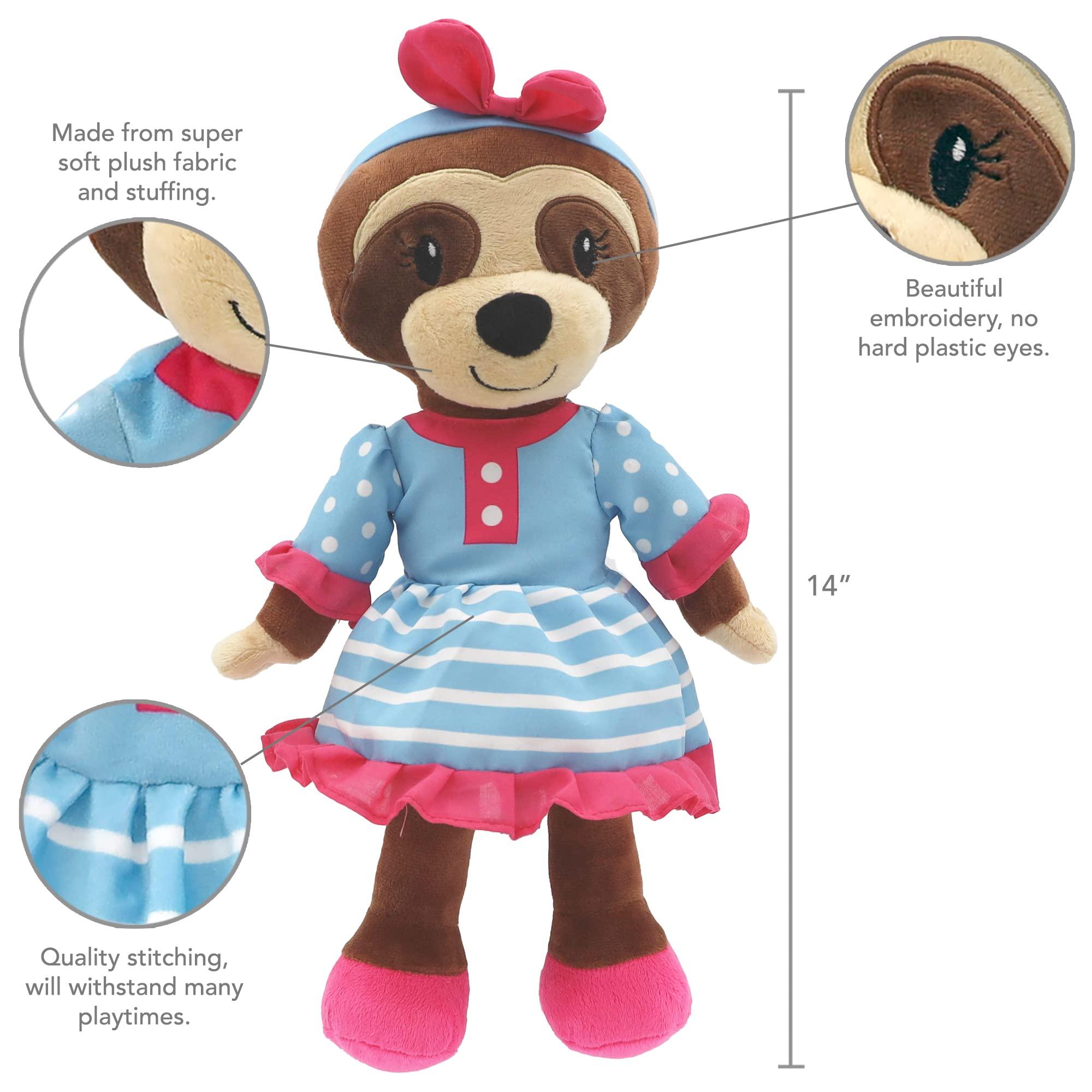 Sharewood Forest Friends 14 Inch Rag Doll Sofie the Sloth - OrangeOnions Wholesale