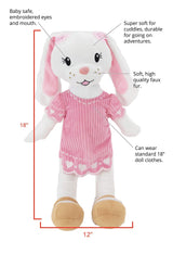 Sharewood Forest Friends 18 Inch Rag Doll Brie the Bunny - OrangeOnions Wholesale