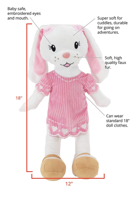 Sharewood Forest Friends 18 Inch Rag Doll Brie the Bunny - OrangeOnions Wholesale
