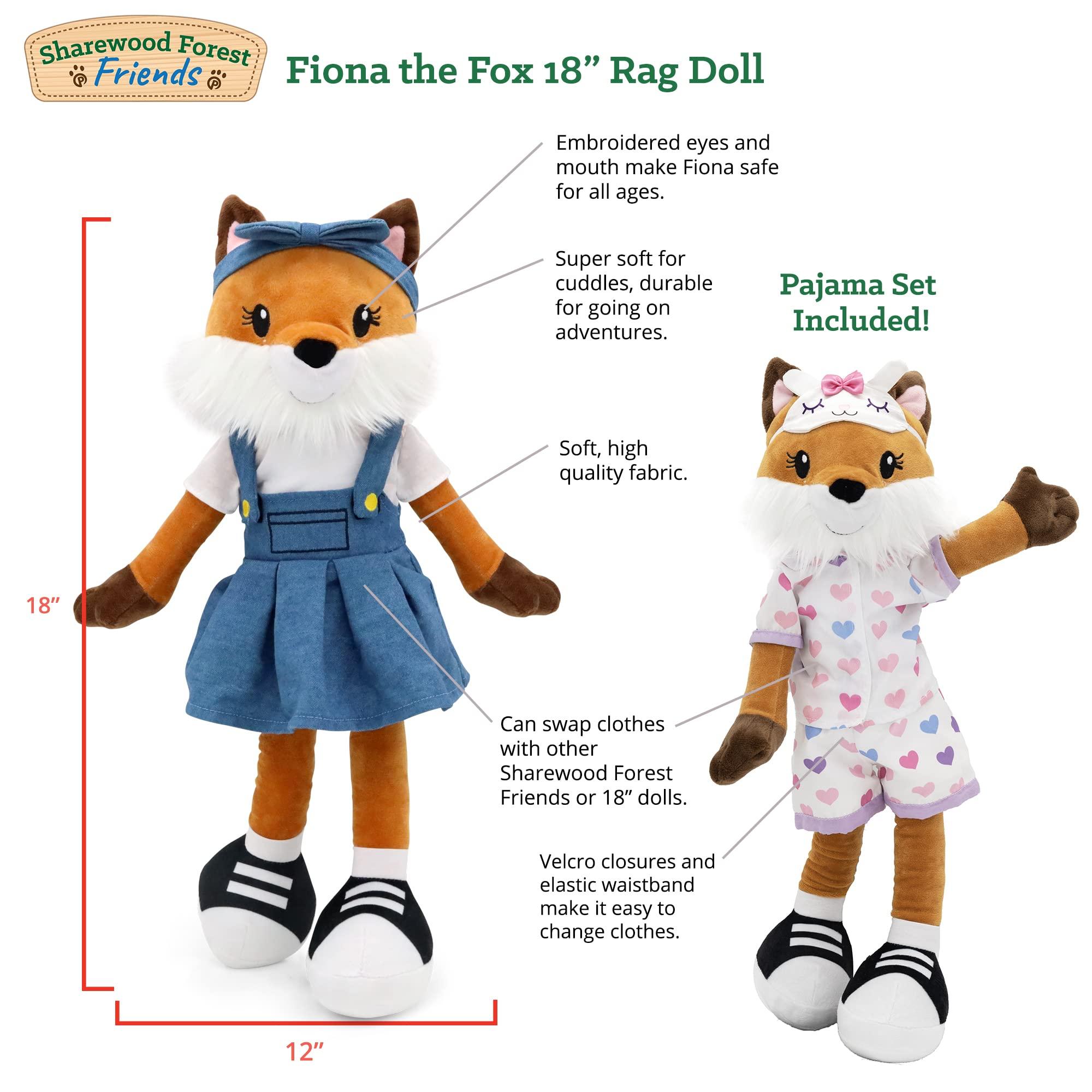Sharewood Forest Friends 18 Inch Rag Doll Fiona the Fox - OrangeOnions Wholesale