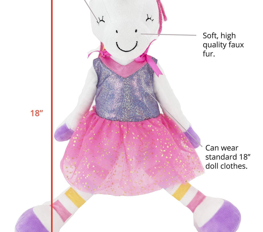 Sharewood Forest Friends 18 Inch Rag Doll Piper the Unicorn - OrangeOnions Wholesale