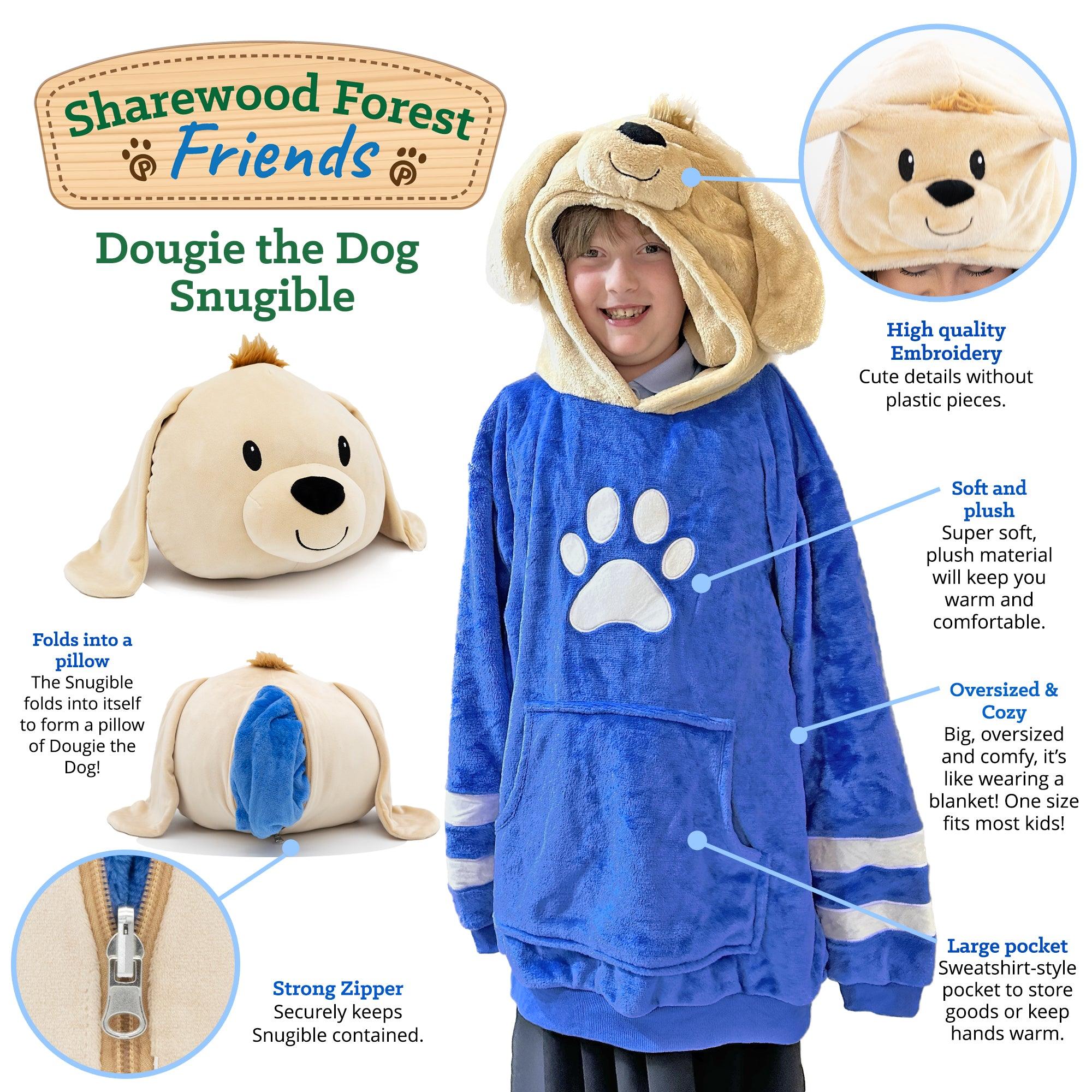 Sharewood Forest Friends 2-in-1 Snugible Dougie the Dog Junior Size - OrangeOnions Wholesale