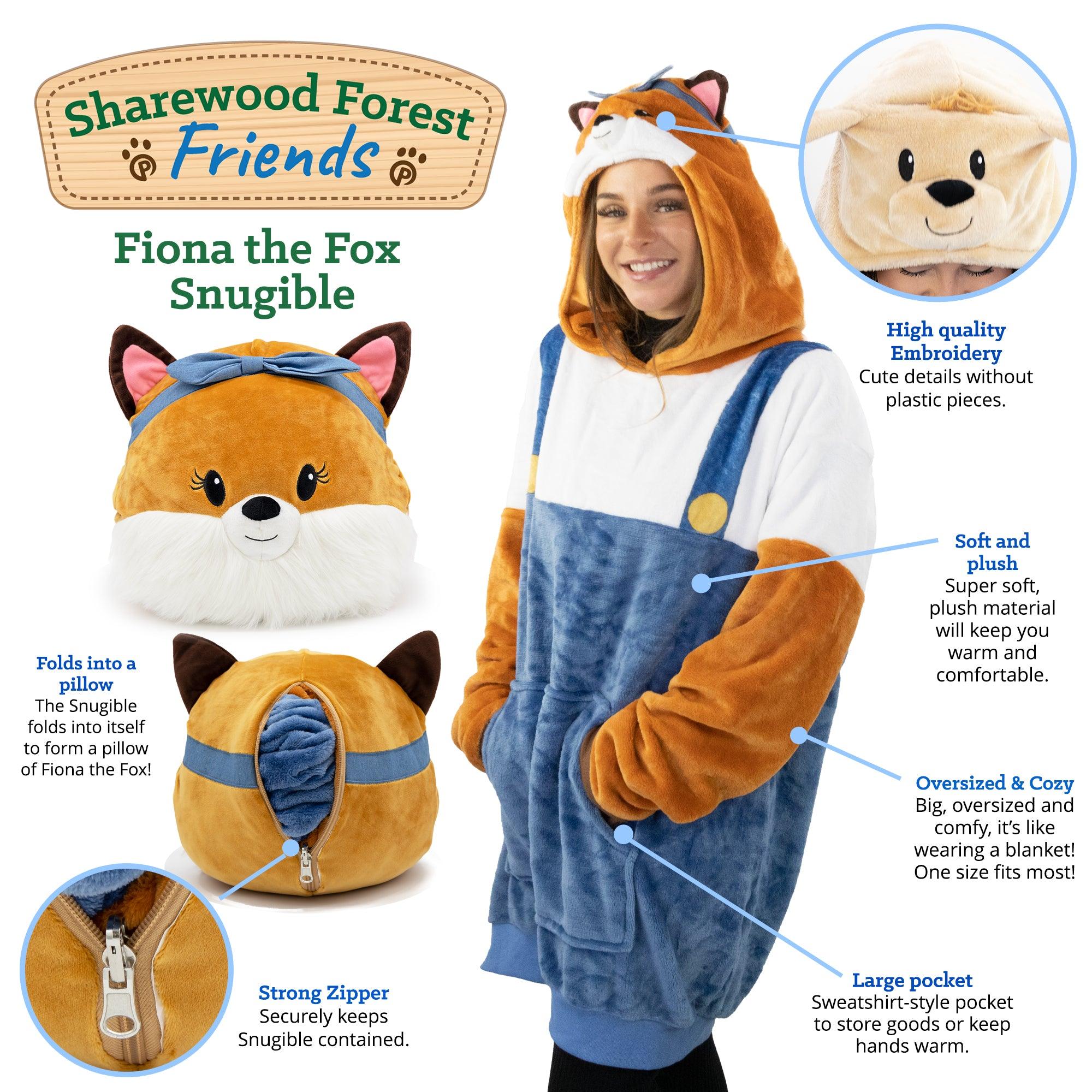 Sharewood Forest Friends 2-in-1 Snugible Fiona the Fox Junior Size - OrangeOnions Wholesale