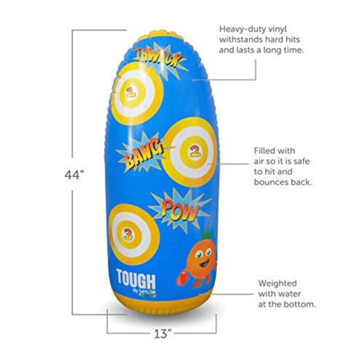 Taylor Toy Inflatable Punching Bag Tough Bop - OrangeOnions Wholesale