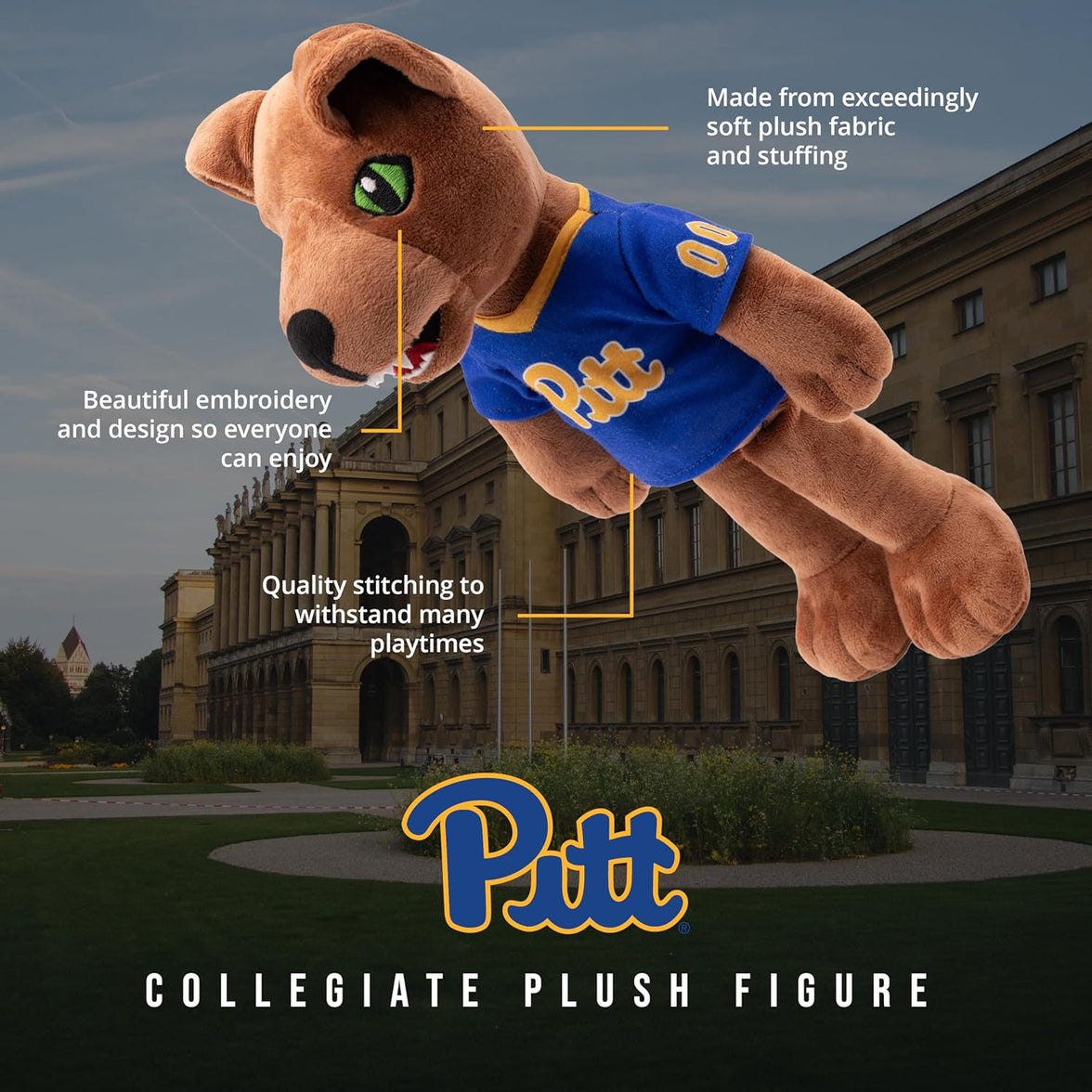 University of Pittsburgh Roc The Panther 14” Plush Figure