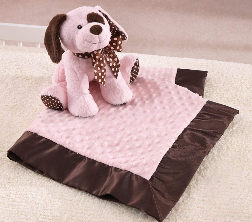 "Winky" the 10.5in Pink Plush Puppy and Blanket Set by KidKraft