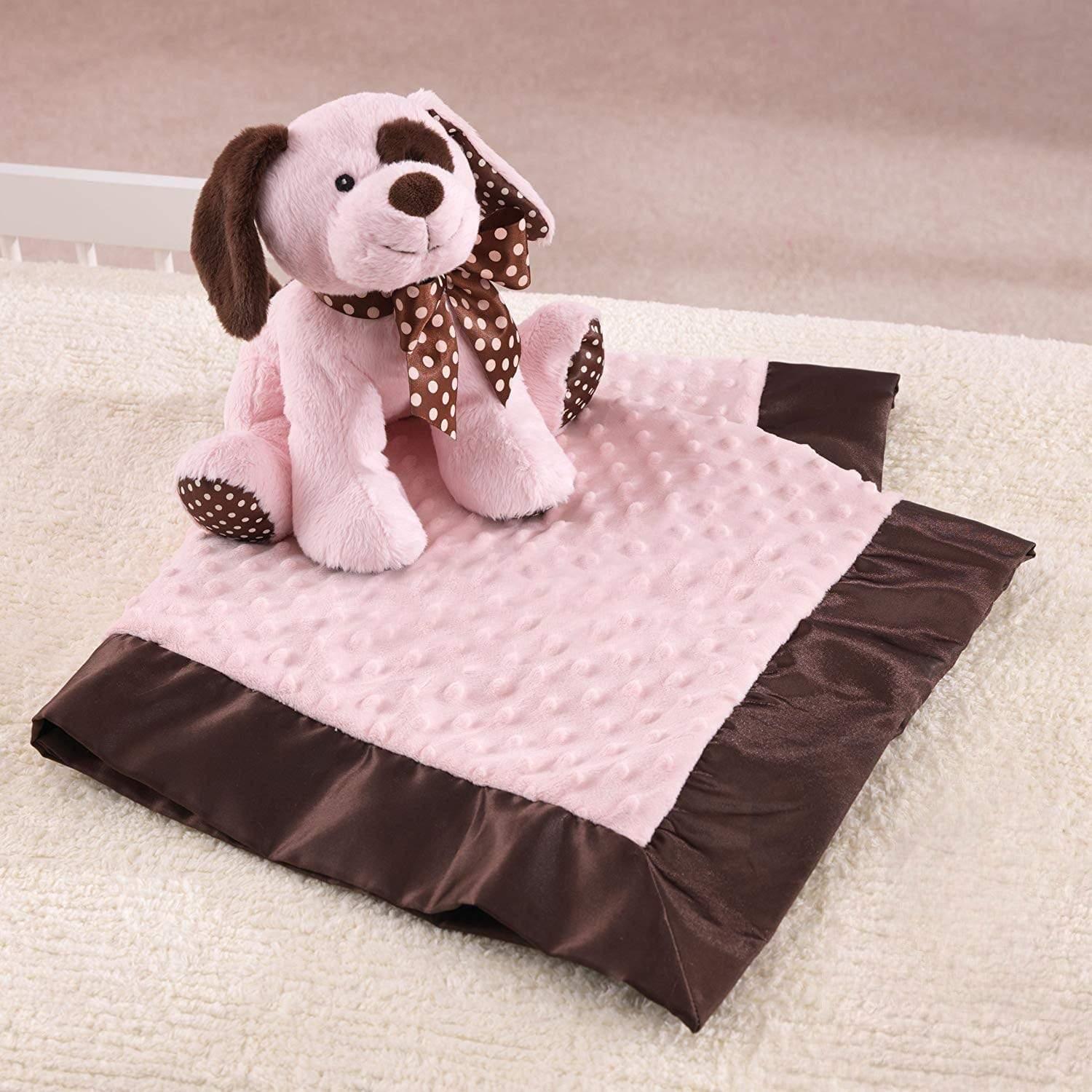 "Winky" the 10.5in Pink Plush Puppy and Blanket Set by KidKraft