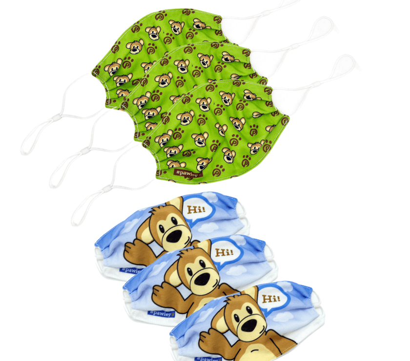 Plushible Face Mask Six Pack: Bear Prints - OrangeOnions Wholesale