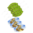 Plushible Face Mask Six Pack: Bear Prints - OrangeOnions Wholesale