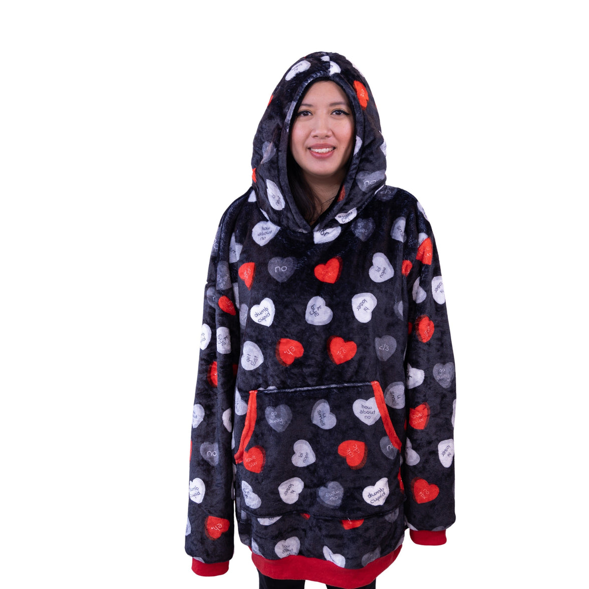 Love Sux Snugible 2-in-1 Blanket Hoodie & Pillow