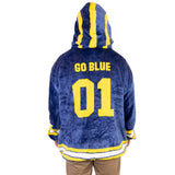 University of Michigan Helmet Snugible 2-in-1 Blanket Hoodie & Pillow