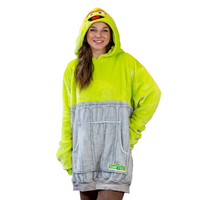 Oscar the Grouch Sesame Street Blanket Hoodie Plushie Pillow