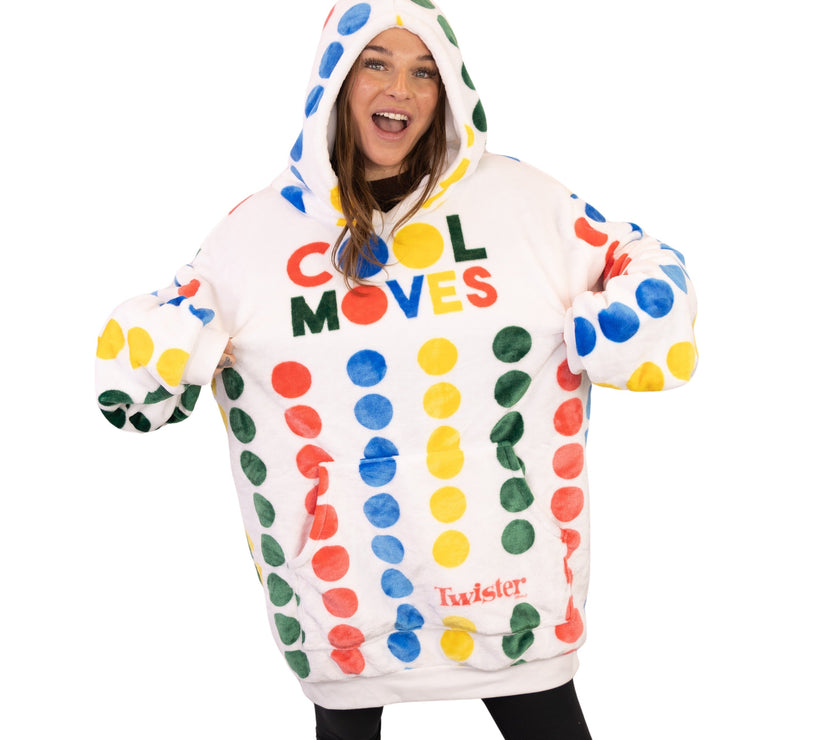 Hasbro | Twister Snugible 2-in-1 Blanket Hoodie & Pillow