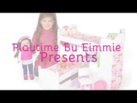 Playtime by Eimmie Furniture Bunk Bed with Trundle Bed and Accessories-18 Inch Doll